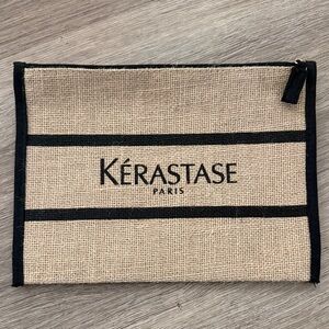 NWT Kerastase Tan & Black Pouch or Clutch - natural materials